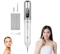 Skin Tags Remover Pen - 9 Gear Intensity, Dark Spot Black Dot Nevus Freckle Flat Blemish Pimples Remover for Face Body Skin Tag Remover, Solve Multiple Skin Problems(Silver)