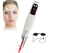 Skin Tags Remover Pen, Picosecond Laser Pen Light Therapy Tattoo Removal Machine Blue/Red Light Pigment Tattoo Scar Mole Freckle Removal Dark Spot Remover, with Glasses,Red