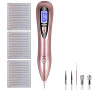 Skin Tags Remover Pen, VOONEEN Mole Remover with 9 Strength Levels &LED Spotlight, Portable Rechargeable Skin Tag Removal Pen for Wart, Freckle, Nevus, Dark Spot and Small Tattoo (Rosa-Gold)