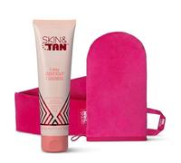 SKIN & TAN 1 Day Instant Tanner 100ml - Wash Off Body Bronzer for Face & Body - Non-Transfer, Smudge-Proof, Quick Tan Lotion - Sunless Fake Tan (Medium Bundle)