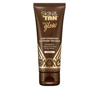 Skin & Tan Face Glow - Overnight Self Tan Mask for Face, Deep Hydration Sleep Mask with Gradual Tanner, Wake Up Glowing & Bronzed, Streak-Free Tanning Cream, 75ml