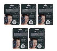 Skin Techniques Charcoal Bubble Sheet Mask - Detoxify And Cleanse Your Skiin With This Charcoal Bubble Mask - Pack of 5
