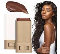 Skin Tint Balm For Black Women, Tinted Moisturizing Contour Stick, Rotating Design, Stick Foundation Makeup Concealer For Women, Lightweight Coverage, Natural Makeup