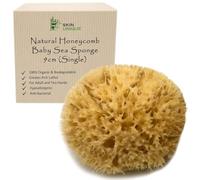 Skin Unique Natural Baby Sponge - Unbleached Mediterranean Sea Honeycomb for Babies and Children - 100% Natural, Organic, Strong, Durable, Hypoallergenic - for Bath and Cleansing