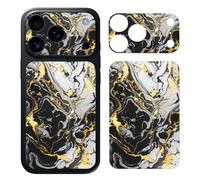 Skin Wrap for iPhone 17 Pro Max, Protective Film Sitcker Cover for Camera, Ultra Thin Vinyl Decal for Phone Back (Gold Black)