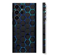 Skin Wrap for Samsung Galaxy S24 Ultra, Sticker Decal Protective Film Cover for Phone Back, Camera, Frame (Blue)