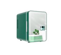 Skincare Fridge Portable 12V DC Thermoelectric Mini Fridge with Glass Door, Mirror & Light for Bedroom and Office Cosmetics
