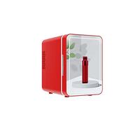 Skincare Fridge Portable 12V DC Thermoelectric Mini Fridge with Glass Door, Mirror & Light for Bedroom and Office Cosmetics
