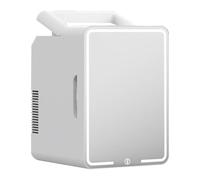 Skincare Fridge With Dimmable LED Light Mirror, Makeup Mini Fridge for Bedroom,Car,Office&Dorm,Cooler&Warmer,Portable Small Refrigerator for Cosmetics,Skin Care and Food.8L&12L.White 12L