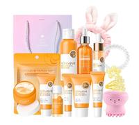 Skincare Gift Set for Teenage Girls, Vitamin C Skin Care Sets & Kits, Pamper Sets for Women Gifts, Teen Skincare Sets, Facial Kit - Cream,Serum,Cleanser,Toner,Sunscreen,Eye Cream,Eye Serum