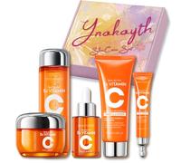 Skincare Gifts for Women, Vitamin C Skincare Gifts Set for Teenage Girls - Moisturising & Brightening for Uneven Skin Tone Gift Set - Cleanser, Toner, Essence, Eye Cream, Face Cream
