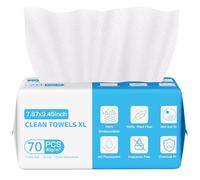 Skincare XL Make-Up Wipes, Lint-Free Face Towels, Disposable Face Cloths, 100% Biodegradable Face Wipes, Disposable Skin Care Wipes for Cleaning and Makeup Removal