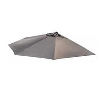 SKINCATE 9ft Half Round Umbrella Replacement Top Cloth Sunshade Cover (G Khaki, 270cm/9ft-5ribs)