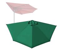 SKINCATE 9Ft Umbrella Replacement Canopy Cover Half Umbrella Replacement Top Half Round Umbrella Replacement Cloth, 5 Ribs, For Balcony, Townhouse (Color : Dark Green, Size : 270cm/9ft-5ribs)