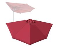 SKINCATE 9Ft Umbrella Replacement Canopy Cover Half Umbrella Replacement Top Half Round Umbrella Replacement Cloth, 5 Ribs, For Balcony, Townhouse (Color : Burgundy, Size : 270cm/9ft-5ribs)