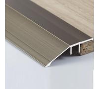 SKINCATE Aluminum Reducer Floor Transition Strip, Threshold Ramp Height 15mm 25mm, Door/Carpet/Tile Edging Trim Strip, Wheelchair Ramp Home Entry Ramp(Color:Champagne,Size:90x5.5cm (36" x 2.2"))