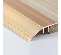 SKINCATE Aluminum Reducer Floor Transition Strip, Threshold Ramp Height 15mm 25mm, Door/Carpet/Tile Edging Trim Strip, Wheelchair Ramp Home Entry Ramp(Color:Gold,Size:90x5.5cm (36" x 2.2"))