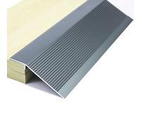SKINCATE Floor Transition Strip Aluminum, Cuttable Threshold Ramp Drop High 10-50mm, Carpet/Wood/Tile Threshold Reducer, Seam Binder Entry Ramp(Grey)