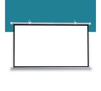 SKINCATE Manual Pull-Down Projector Screen 40/60inch Roll Wall Mounted Projector Screen Format 4:3/16:9 Home Theater Projector Curtain 3D HD For Indoor Outdoor (Size : 50inch-16:9)