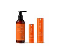 skinChemists professional Bright Skin Vitamin C Men's Routine Set for Acne, Blemishes, Large Pores, Brightening in White