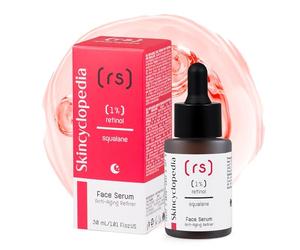 Skincyclopedia 1% Retinol Serum with Squalane and Vitamin E - Acne Prone and Oily Skin Moisturiser, Dark Spot Remover and Pore Minimizer, for Men and Women, 30ml