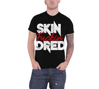 Skindred Effin Red Men T-Shirt Black L, 100% Cotton, Regular