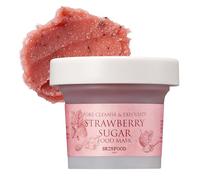 SKINFOOD Mask Strawberry Sugar Wash Off Face Masks, Facial Pore Cleanser 120g (4.23 oz) - Hydrating & Nourishing, Clearing Exfoliator with BHA Pore & Sebum Shower