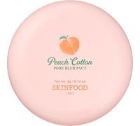 Skinfood Peach Cotton Pore Blur Pact - Sebum Control Pack with Silky Texture - Long Lasting Makeup Fixation - Pore Foundation with Mineral Powder for Oily Skin - Pore Quick Minimizer (4g)