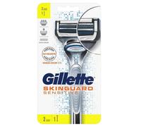 SkinGuard Sensitive Razor + 2 Razor Blade for Men, for Sensitive Skin and Prevents Skin Irritation