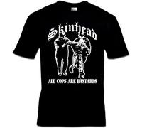 Skinhead Arrested Mens T-Shirt NEU Gr S- Oi! Skinhead Punk Working Class Oi AC AB Size M Black