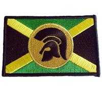 Skinhead Jamaican Trojan Flag Rectangular Green,Yellow & Black Embroidered Patch