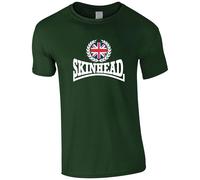 Skinhead Large Logo Men's T-Shirt - British Skin Head T Shirt (UK, Alpha, L, Regular, Regular, Green)