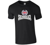 Skinhead Large Logo Men's T-Shirt - British Skin Head T Shirt (UK, Alpha, XXL, Regular, Regular, Black)