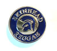 Skinhead Reggae Trojan Helmet Blue MOD Scooter Metal Enamel Badge