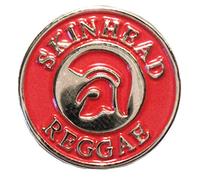Skinhead Reggae Trojan Helmet Red MOD Scooter Metal Enamel Badge