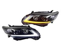 SKINII Headlight Lamp Cover 2 PCS Car Headlights DRL LED Bi Xenon Bulb Fog Lights Car Accessory Head Lamp For Toyota For Corolla 2011 2012 2013 Transparent Lampshade(LED bulbs)