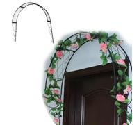 SKINII Metal Garden Arch, Garden Climbing Arch Trellis, Iron Art Retro Rustic Design Rose Arch, for Window Door Balcony, Plant Climbing Support for Rose Vine Ivy, ERQ668