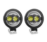 SKINII Motorbike Headlights Round Motorcycle M9 Daytime Running Light DRL220W High-power 20000LM High Brightness 6000K White LED Car Headlight Waterproof Headlight Front Light(Yellow light 2)