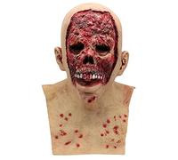 Skinless Blood Face Zombie Cosplay Mask Bloodsucking Blood Cosplay Mask Latex Headwear Halloween Decoration Props Mask Horror Headwear for Halloween Carnival Costume Party Props