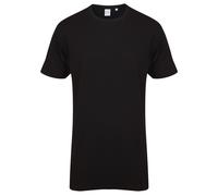 Skinni Fit Mens Mans BLACK or WHITE Extra Long Length Cotton Tee T-Shirt