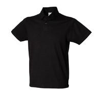 Skinni Fit Men's Pique Stretch Polo Shirt in Black | Size: Small Skinni Fit Black S
