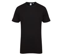Skinni Fit Men's Skinnifit Longline Dipped Hem T-Shirt in Black | Size: Small Skinni Fit Black S