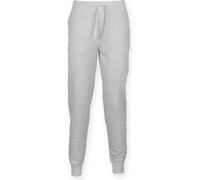 Skinni Fit Men's Skinnifit Slim Cuffed Jogging Bottoms Trousers in Grey | Size: Medium Skinni Fit Grey M