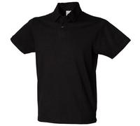 Skinni Fit Mens Stretch Polo Shirt (L) (Black)