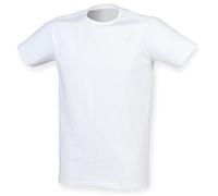 Skinni Fit Mens Stretch T-Shirt SF121 (M, White)