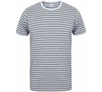 Skinni Fit Men's Striped Short Sleeve T-Shirt in Pale Grey | Size: Medium Skinni Fit Pale Grey M