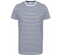 Skinni Fit Men's Striped Short Sleeve T-Shirt in White | Size: Small Skinni Fit White S