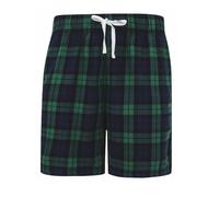Skinni Fit Men's Tartan Lounge Shorts in Mid Navy | Size: Small Skinni Fit Mid Navy S