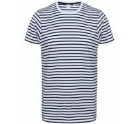 Skinni Fit Men's Striped Short Sleeve T-Shirt in White | Size: 2XS Skinni Fit White 2XS