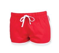 Skinni Fit Womens/Ladies Retro Training Fitness Sports Shorts XS-2XL RW2838